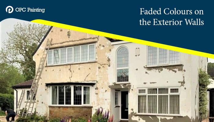 faded colours on the exterior walls