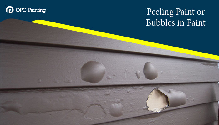 peeling paint or bubbles in paint